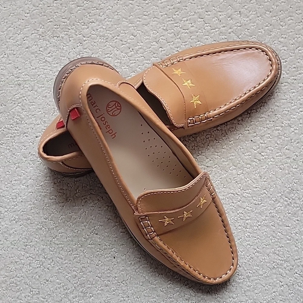 NEW! MARC JOSEPH Leather Loafers Made in Brazil Big Boys 5.